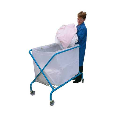  Folding Waste Cart with Translucent Vinyl Bag 