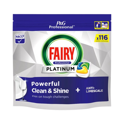 Fairy Platinum Dishwasher Capsules - All-in-One - 116 Capsules 