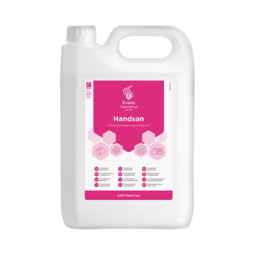 Evans Handsan Hand Sanitiser 5L Case of 2