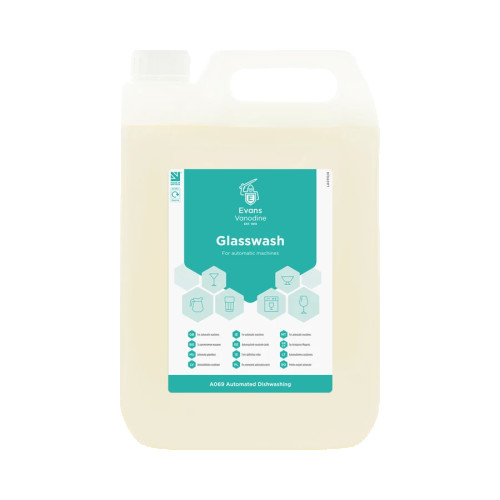 Evans Vanodine Glasswash - 5L - Case of 2
