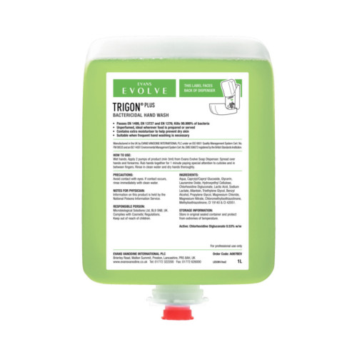Evans Vanodine Trigon Plus Bactercidal Hand Soap - 6 x 1LT