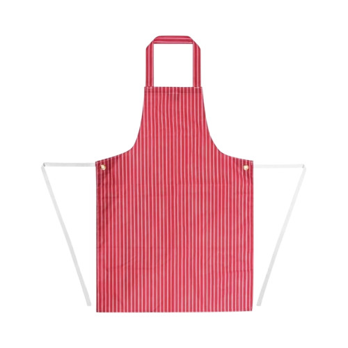 Water Resistant Bib Apron Red And White Stripe