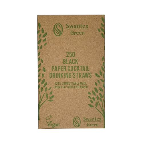 Black Cocktail Straws