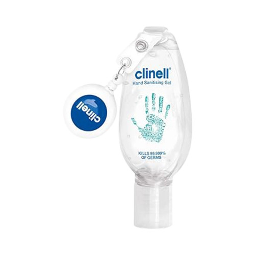 Clinell Hand Sanitising Alcohol Gel - Retractable Clip - 50ml - Case of 96