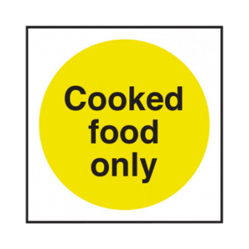 Cooked food only storage label