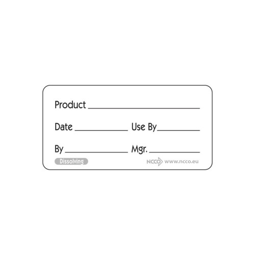 Dissolvable 2.5cm Prepared Food Label