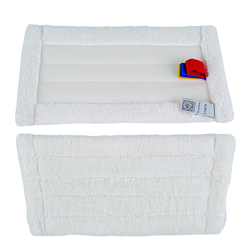 Flagged 30cm Velcro Microfibre Flat Mop Head
