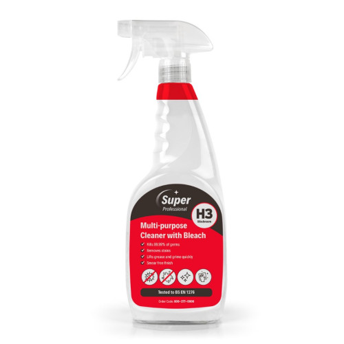 Mirius H3 Multi-Purpose Cleaner with Bleach - 6 x 750ml