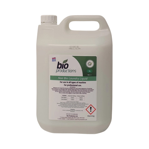 Bio Productions Laundry Detergent - Non Bio Liquid - 5L - Case of 2
