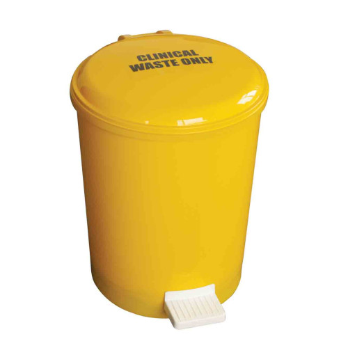  20L Yellow Clinical Waste Pedal Bin 