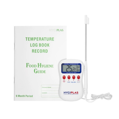 Hygiplas Multistem Thermometer and Temperature Log Book