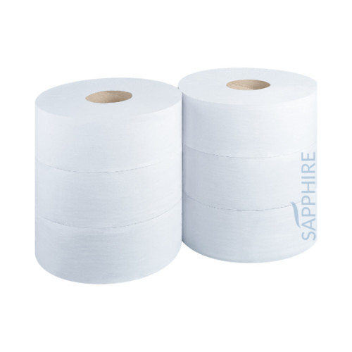 Sapphire Jumbo Recycled Toilet Roll - 400m - 2Ply - Case of 6