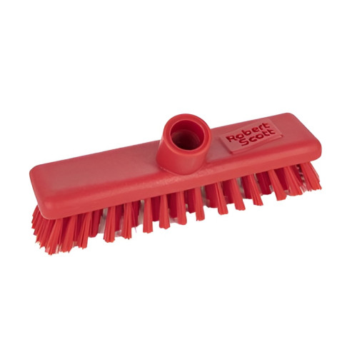Red 23cm Plastic Deck Scrub