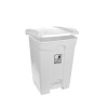 45L White Pedal Bin