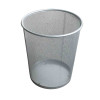Silver Waste Basket Bin 