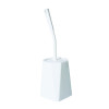 White Closed Toilet Brush Set 